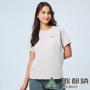 【ATUNAS 歐都納】女款POLARTEC POWER STRETCH短袖T恤A2TS2322W- S 米褐