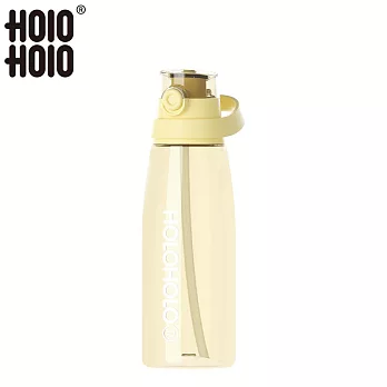 【HOLOHOLO】PILATES BOTTLE 大容量吸管運動水壺 1000ml 黃