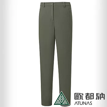 【ATUNAS 歐都納】女款SOFTSHELL抗風彈性長褲A1PA2317W- XL 灰綠