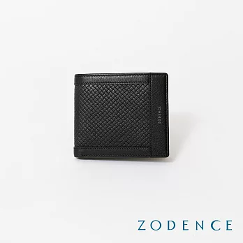 ZODENCE BLUENOTE進口牛皮8卡短夾  黑