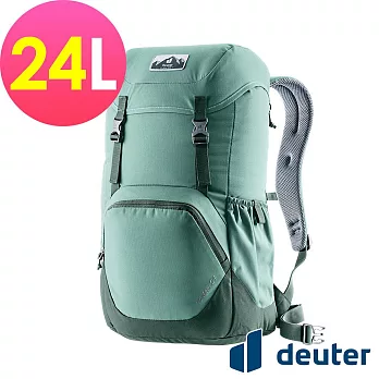 【deuter 德國】WALKER 24L 休閒旅遊後背包3812921- 湖綠