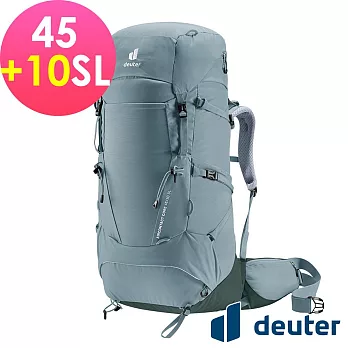 【deuter 德國】AIRCONTACT CORE 45+10SL 拔熱式透氣背包3350222- 頁岩灰