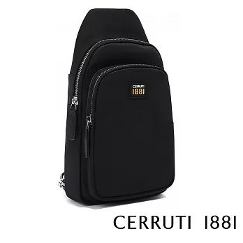 【Cerruti 1881】限量2折 義大利頂級斜背包 全新專櫃展示品(黑色 CEBO06386N)