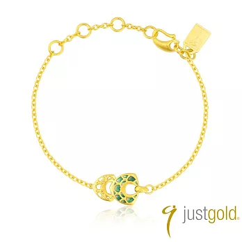 【Just Gold 鎮金店】幻彩龍麟 黃金手鍊