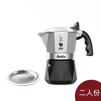 Bialetti Brikka 新款加壓摩卡壺 2人份 升級款+耗材組