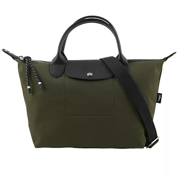 LONGCHAMP S號 LE PLIAGE ENERGY 再生帆布二用包 卡其綠