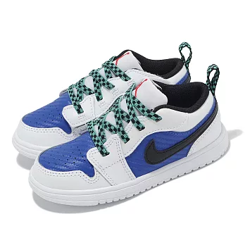 Nike 童鞋 Jordan 1 Low ALT SE TD 小童 學步鞋 白 藍 黑 魔鬼氈 FQ8710-100