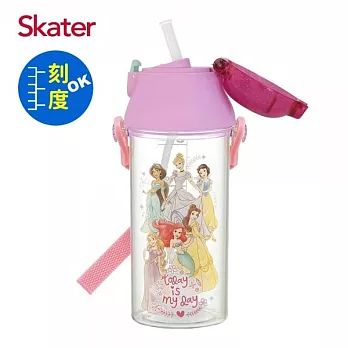 日本 Skater 吸管型定量飲水壺(480ml) 迪士尼公主