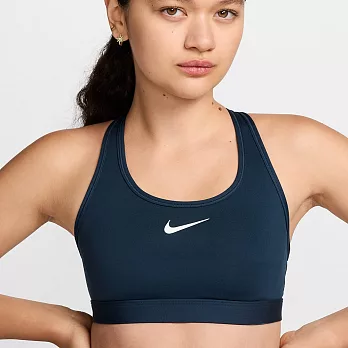 NIKE AS W NK SWSH MED SPT BRA 女運動內衣-深藍-DX6822478 L 藍色