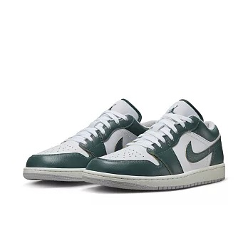 NIKE AIR JORDAN 1 LOW SE 男籃球鞋-白綠-FQ7687300 US7 白色