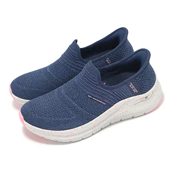 Skechers 防水懶人鞋 Arch Fit 2 Slip-Ins 女鞋 藍 支撐 健走 套入式 150193NVPK