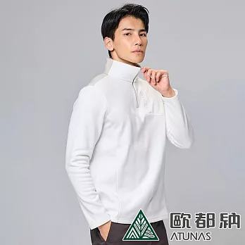【ATUNAS 歐都納】男款SOLAR-FLEECE長袖拉鍊衫A1PS2334M- XL 灰卡