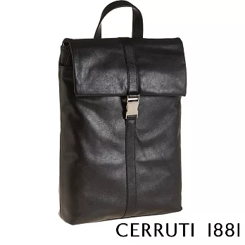 【Cerruti 1881】限量2折 義大利頂級小牛皮後背包 全新專櫃展示品(黑色 CEZA01104M)