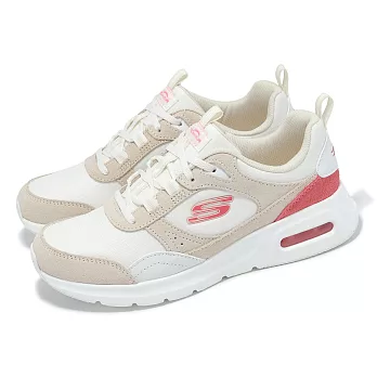 Skechers 休閒鞋 Skech-Air Court-Real Ease 女鞋 米白 粉紅 氣墊 運動鞋 150078NTPK