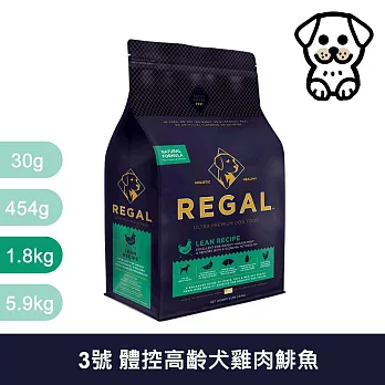 芮格爾｜RD3 體控/高齡犬 雞肉&鯡魚 1.8kg｜ REGAL 天然犬糧 狗飼料