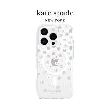 【kate spade】iPhone 16 系列 精品 磁吸 防摔殼 手機殼 幻彩小花 iphone16