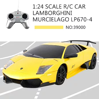 【瑪琍歐玩具】1:24 LAMBORGHINI MURCIELAGO LP670-4 遙控車/39000 黃