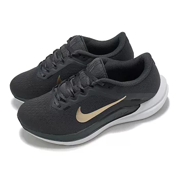 Nike 慢跑鞋 Wmns Air Winflo 10 女鞋 黑 金 緩震 回彈 運動鞋 DV4023-005