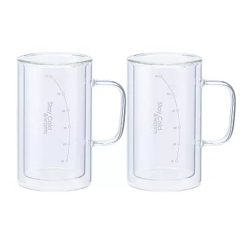 【CookPower 鍋寶】雙層玻璃啤酒杯660ml_二入組 無 2入組