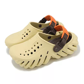 Crocs 洞洞鞋 Echo Clog K 中童 芝麻色 小朋友 波波小克駱格 涼拖鞋 休閒鞋 卡駱馳 2081900HX