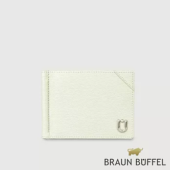 【BRAUN BUFFEL 德國小金牛】台灣總代理 斯萊特 6卡鐵夾皮夾-淺灰色/BF552-321-SGY