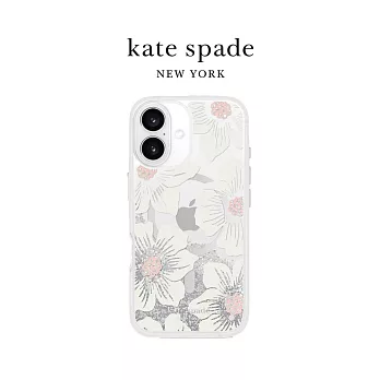 【kate spade】iPhone 16 系列 精品 磁吸 防摔 手機殼 流沙殼 經典蜀葵 iphone16