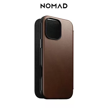 美國NOMAD 摩登Classic皮革保護套<BR>iPhone 16 Pro(6.3＂) 棕