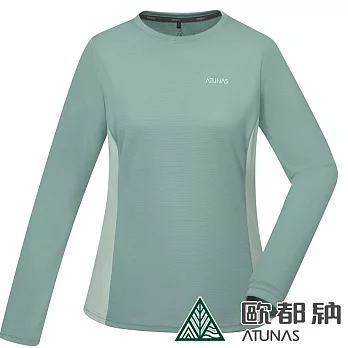 【ATUNAS 歐都納】女款排汗抗菌長袖T恤A6TS2426W*- S 霧綠