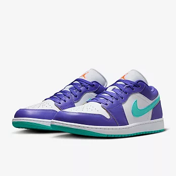 NIKE AIR JORDAN 1 LOW SE 男休閒鞋-白紫-HJ9013550 US7 白色