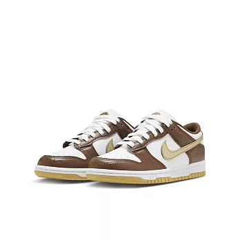 NIKE DUNK LOW (GS) 中大童 女休閒鞋-白棕-HM3725171 US4 白色