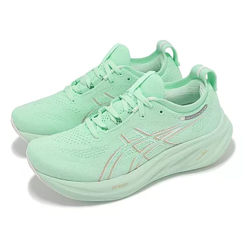 Asics 慢跑鞋 GEL-Nimbus 26 女鞋 男鞋 綠 緩衝 厚底 針織 運動鞋 亞瑟士 1012B601300