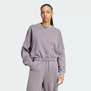 ADIDAS P ESS SWEATER 女圓領套頭衫-IY7397 L 紫色