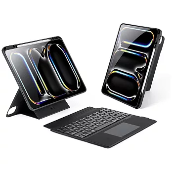 DUX DUCIS Apple 蘋果 iPad Air 13 / iPad Pro 12.9 (2018~2022) DK 鍵盤保護套(背光版) 平板保護套 實體鍵盤套  -黑色