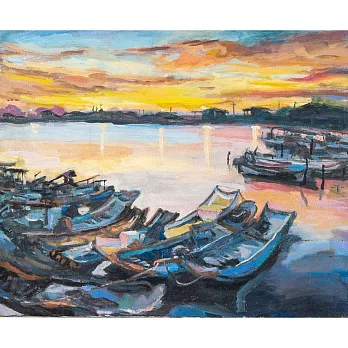 【玲廊滿藝】胡令豪-永安漁港Yongan Fishing Port53x65cm