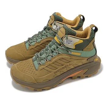 Merrell 戶外鞋 Moab Speed 2 LTR Mid WP 女鞋 棕 綠 防水鞋面 抓地 越野 登山鞋 ML038426