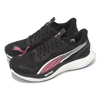 Puma 慢跑鞋 Velocity Nitro 3 Wn 女鞋 黑 粉 輕量 透氣 氮氣中底 運動鞋 37774915