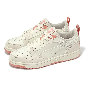 Puma 休閒鞋 Rebound V6 Low Coquette 女鞋 米白 粉 低筒 皮革 復古 愛心 39756701