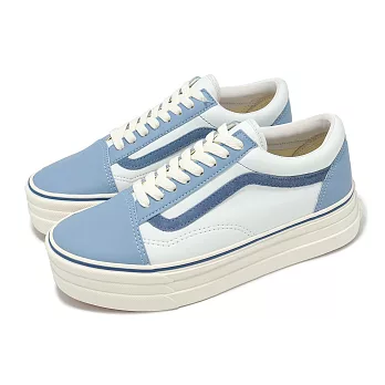 Vans 休閒鞋 V36CF 3SOLE OLD SKOOL 藍 白 男鞋 女鞋 日本線 厚底 6322760008