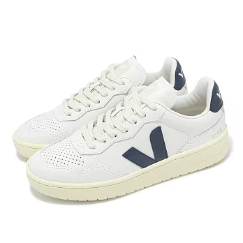 Veja 休閒鞋 V-90 O.T. Leather 女鞋 白 藍 皮革 經典 小白鞋 VD2003656A