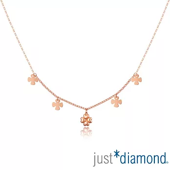 【Just Diamond】幸運之葉 18K玫瑰金項鍊(網路限定)