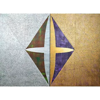 【玲廊滿藝】彭柏勳-綻放- Silver/Gold116.5x160cm