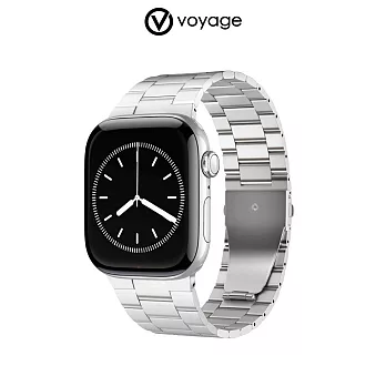 VOYAGE Apple Watch 不鏽鋼錶帶-44/45/46/49mm- 銀色