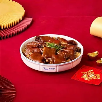 【鄧師傅】乾燒豬腳(二份)(月銷千包的必購單品)，再加送麵線二包