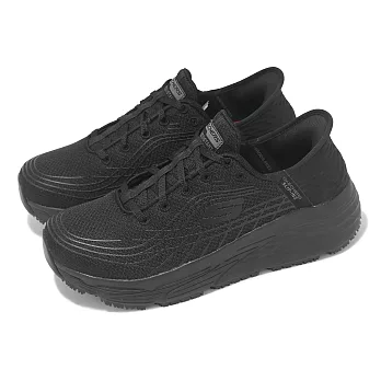 Skechers 工作鞋 Max Cushioning Elite SR Slip-Ins 女鞋 寬楦 黑 套入式 108172WBLK