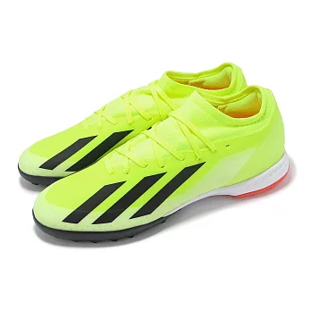 adidas 足球鞋 X Crazyfast League TF 男鞋 黃黑 緩衝 抓地 短草硬地 運動鞋 愛迪達 IF0698