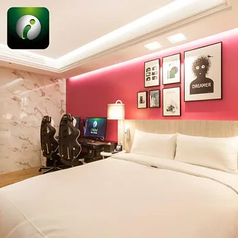 (電子票) 【i hotel 中壢館】中壢館雙人房休息兌換券 3H〈不可指定房型，依現場房況安排〉MO【受託代銷】