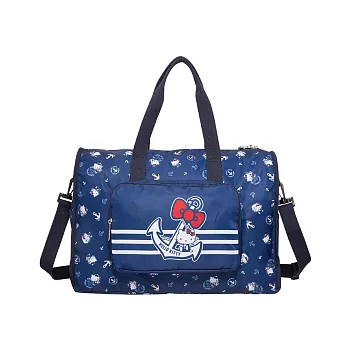 【Hello Kitty】皇家航海-可收納旅行袋-深藍 KT03J12NY