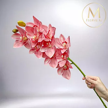 【Floral M】居家輕奢高級蝴蝶蘭公主粉仿真花花材（1入組）