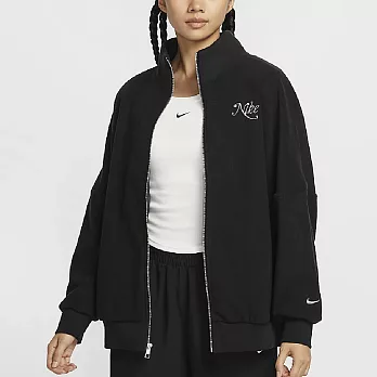 NIKE AS W NSW NSP TRK JKT 女 搖粒絨外套-HQ7977010 L 黑色