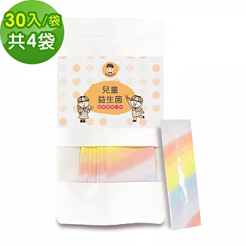 BUBUBOSS-sinbiotik兒童專用益生菌 蜜桃莓果30包x4袋(健康維持 素食 無添加糖)